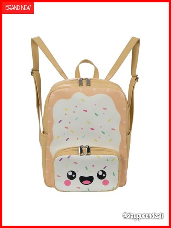 Kawaii Poptart Foodie Backpack Faux Leather Laptop Water Resistant Mini main image 5